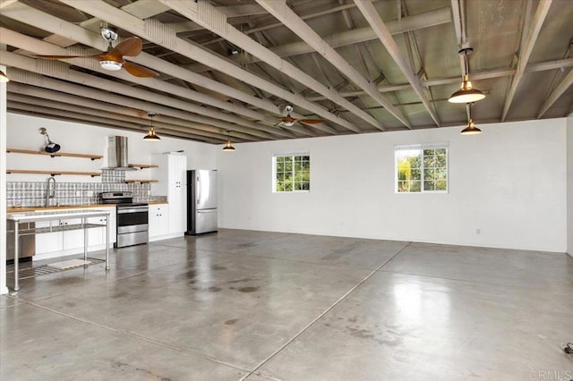 1420 Idaho Ave, Escondido, CA 92027 - garage with freestanding refrigerator and ceiling fan