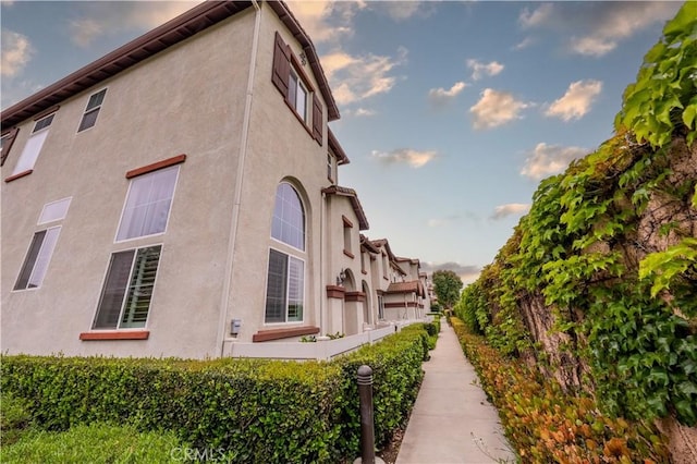 view of property exterior featuring stucco siding