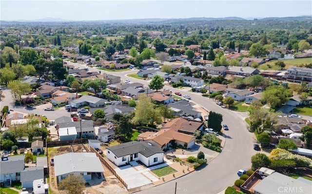aerial view featuring a residential view