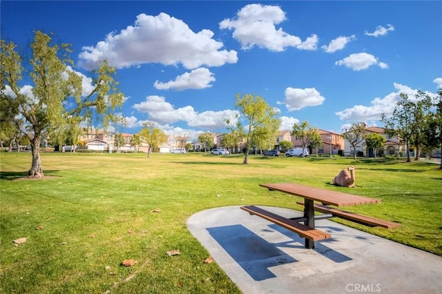 view of home's community with a yard and a residential view