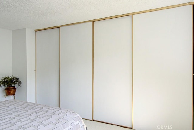 2399 Via Mariposa W Unit 2E, Laguna Woods, CA 92637 - bedroom featuring a textured ceiling and a closet