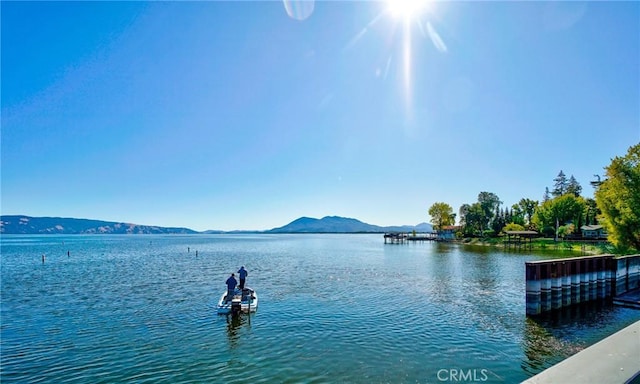 property view of water with a mountain view