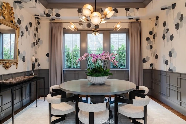 617 Anderson St, Manhattan Beach, CA 90266 - dining area with a decorative wall, a wainscoted wall, and a wealth of natural light