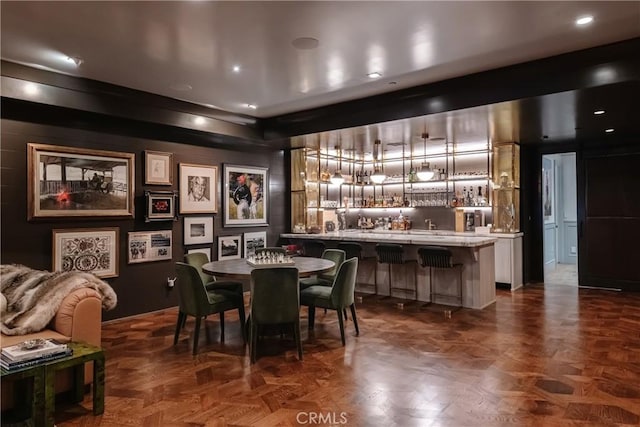 617 Anderson St, Manhattan Beach, CA 90266 - dining room featuring recessed lighting and wet bar