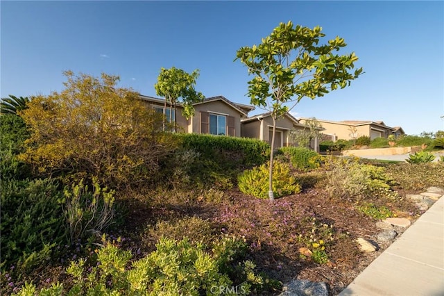 exterior space with stucco siding