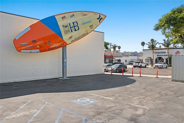 exterior space with uncovered parking