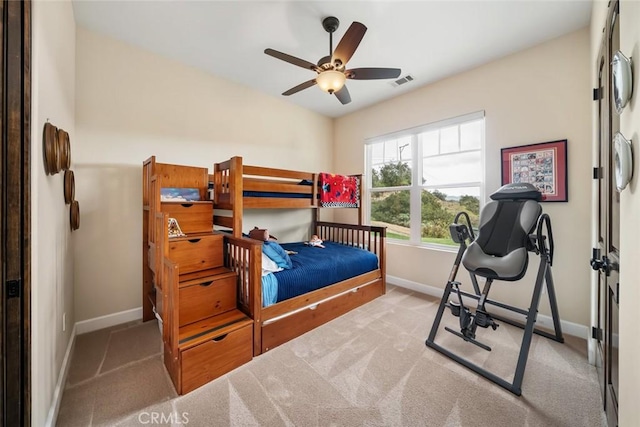 162 Valley View Pl, Arroyo Grande, CA 93420 - carpeted bedroom with baseboards and ceiling fan