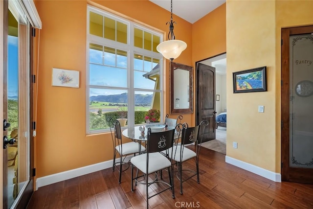 162 Valley View Pl, Arroyo Grande, CA 93420 - dining area featuring baseboards and dark wood-style floors