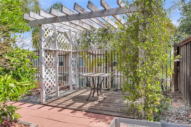 wooden deck with fence