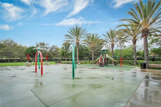 view of community jungle gym