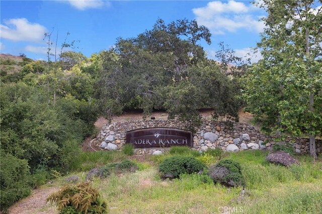 view of community sign