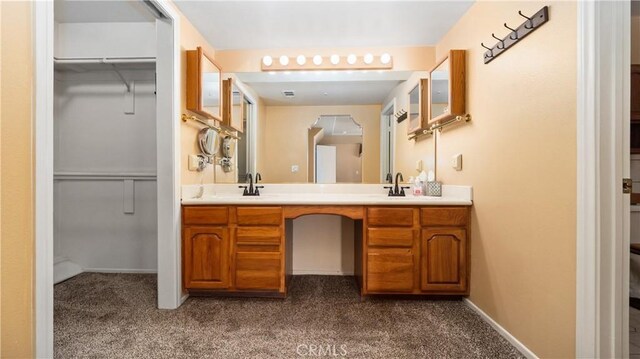 4176 Goss Rd, Phelan, CA 92371 - full bath with carpet floors, double vanity, and a spacious closet