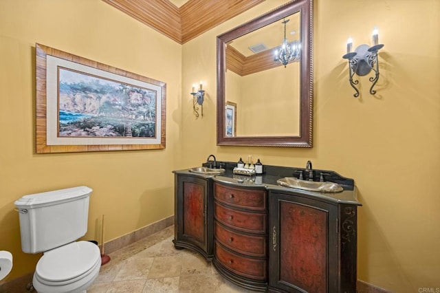 6314 El Apajo, Rancho Santa Fe, CA 92067 - bathroom featuring double vanity and stone finish floors