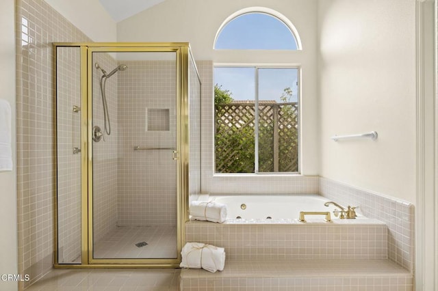 2101 Fox Den Ct, Oxnard, CA 93036 - full bath featuring a whirlpool tub, a shower stall, and tile patterned flooring