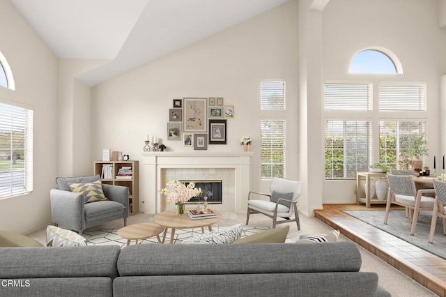 2101 Fox Den Ct, Oxnard, CA 93036 - living room with a fireplace and high vaulted ceiling