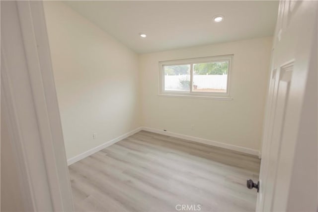 3456 Crownsworth St, Corona, CA 92879 - unfurnished room featuring recessed lighting, light wood-style floors, and baseboards
