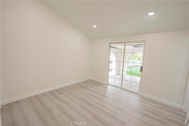 3456 Crownsworth St, Corona, CA 92879 - spare room with recessed lighting, baseboards, and light wood-style floors