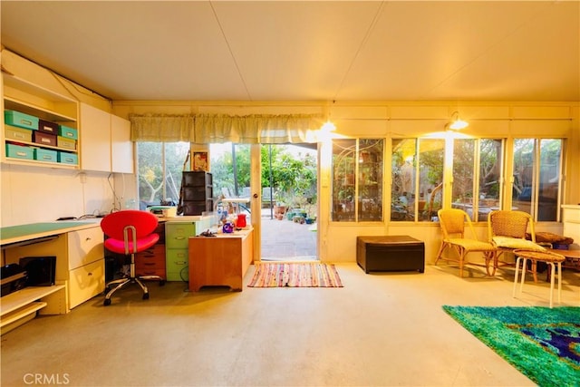 sunroom / solarium with carpet floors