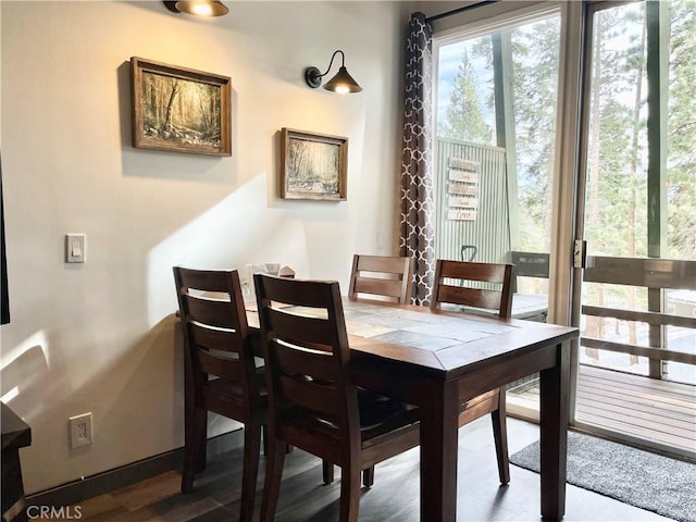24 Tyrol Ln Unit 103, Mammoth Lakes, CA 95346 - dining area featuring wood finished floors