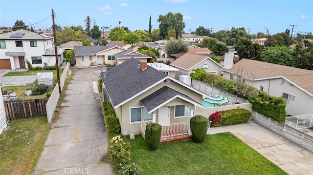 aerial view featuring a residential view