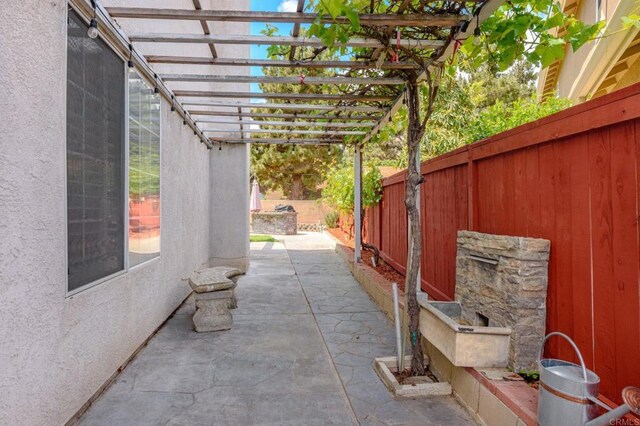 view of patio / terrace with a fenced backyard
