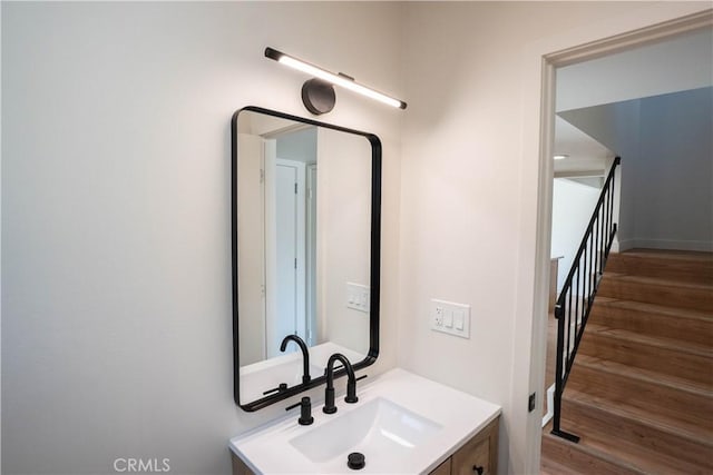 5808 Adele Ave, Whittier, CA 90606 - bathroom featuring wood finished floors and vanity