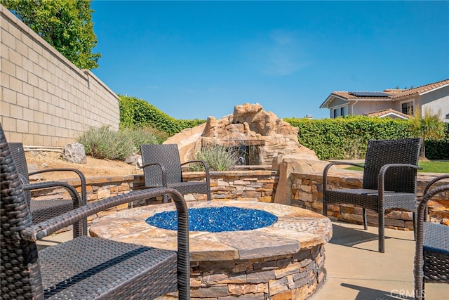 view of patio with fence