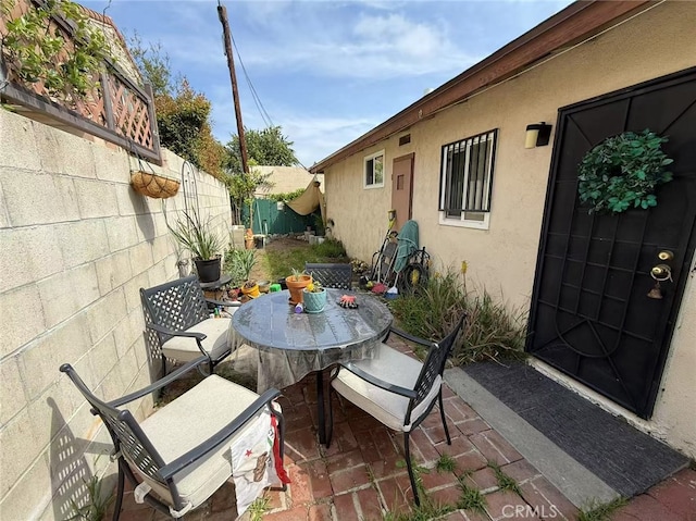 745 S Chapel Ave, Alhambra, CA 91801 - view of patio with fence and outdoor dining space