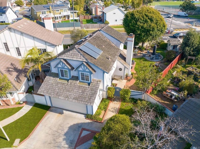aerial perspective of suburban area