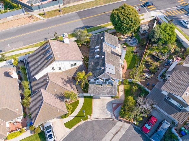 aerial perspective of suburban area