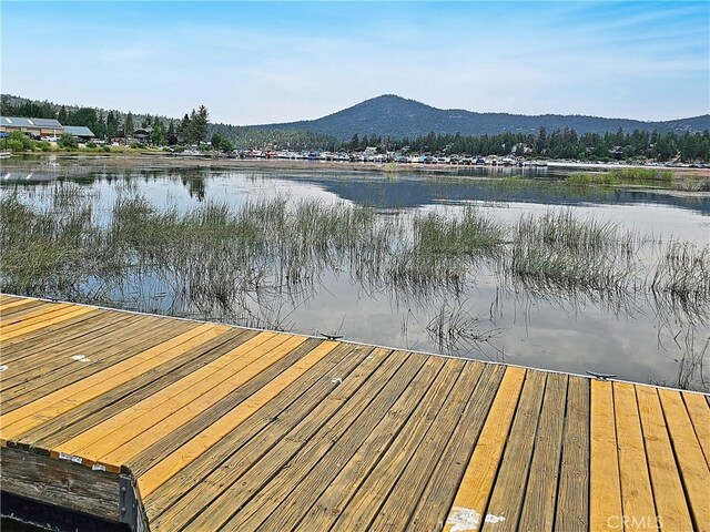 755 Cienega Rd Unit B, Big Bear Lake, CA 92315 - dock area featuring a water and mountain view