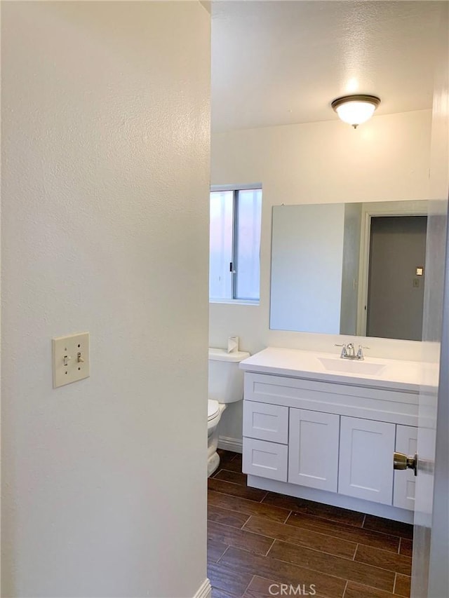 12026 York Ave, Hawthorne, CA 90250 - half bath featuring vanity and wood tiled floors