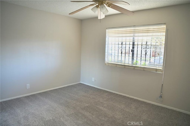 12026 York Ave, Hawthorne, CA 90250 - carpeted empty room featuring healthy amount of natural light, a textured ceiling, and a ceiling fan