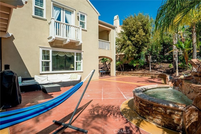 1550 Hibiscus Ave, Azusa, CA 91702 - view of patio featuring grilling area, an outdoor hangout area, and a balcony