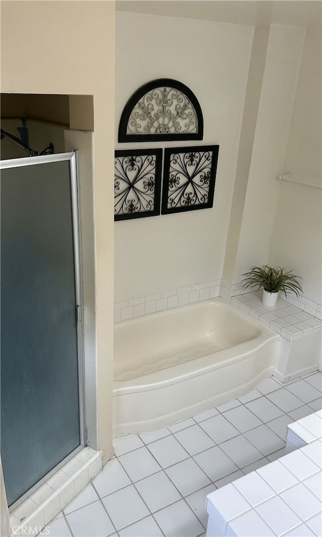 16624 Kelsloan St, Lake Balboa, CA 91406 - full bath with a shower stall, a bath, and tile patterned floors