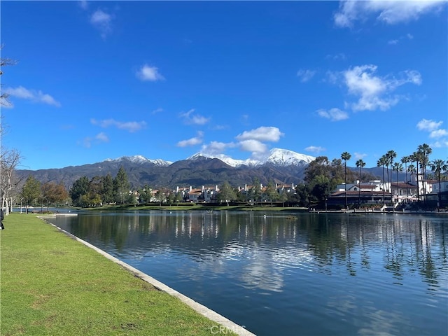view of water feature featuring a mountain view