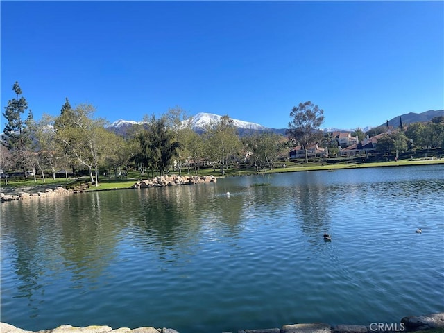 property view of water with a mountain view