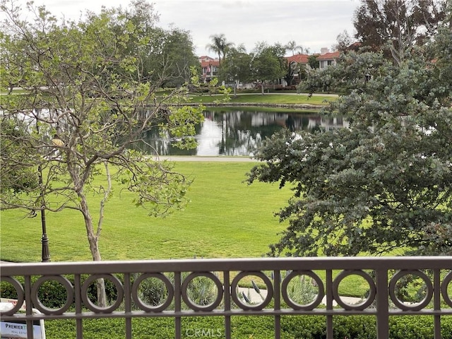 exterior space featuring a water view