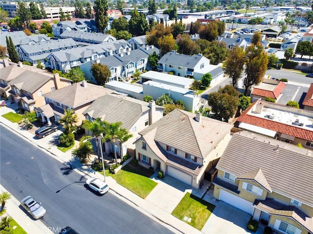 drone / aerial view with a residential view