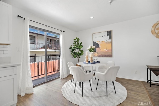 131 S Atlantic Blvd Unit A, Alhambra, CA 91801 - dining space with wood finished floors, recessed lighting, and baseboards