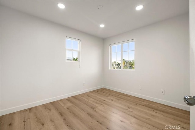 12949 Colonial Dr, Rancho Cucamonga, CA 91739 - spare room featuring light wood-style flooring, baseboards, and recessed lighting