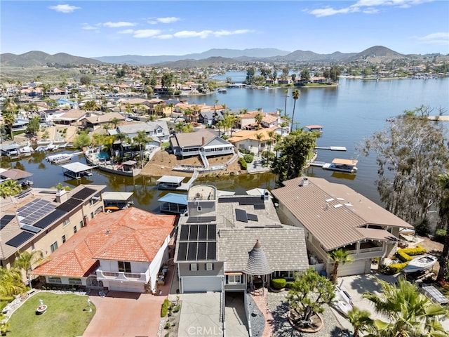 30594 Longhorn Dr, Canyon Lake, CA 92587 - aerial perspective of suburban area with a water and mountain view