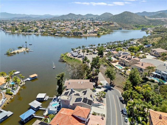 30594 Longhorn Dr, Canyon Lake, CA 92587 - aerial perspective of suburban area featuring a water and mountain view