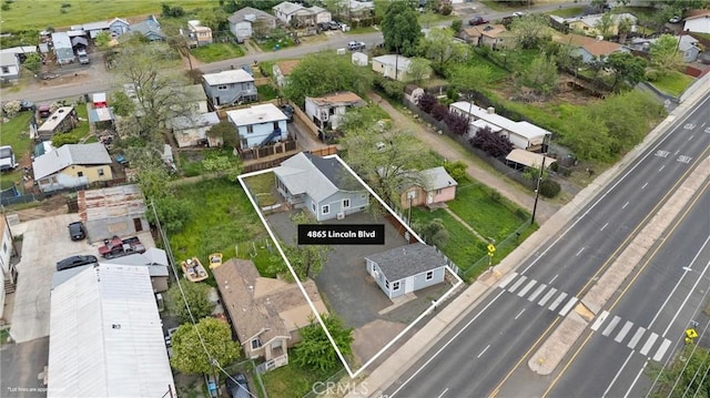 bird's eye view with a residential view