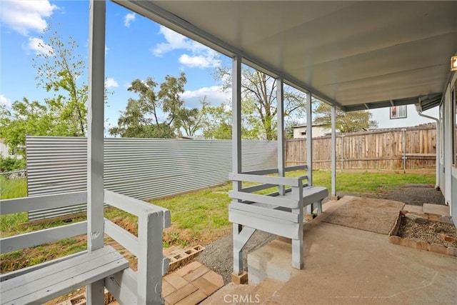 view of patio / terrace with a fenced backyard