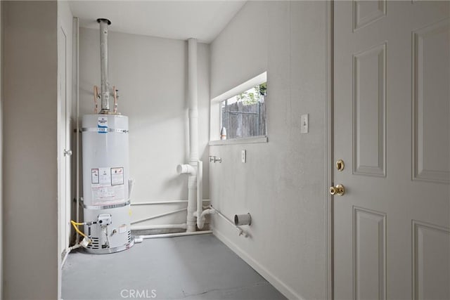 utilities featuring strapped water heater