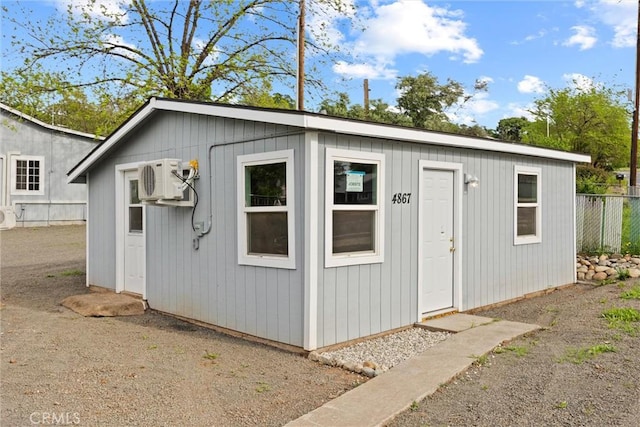 view of outbuilding featuring an outbuilding and ac unit