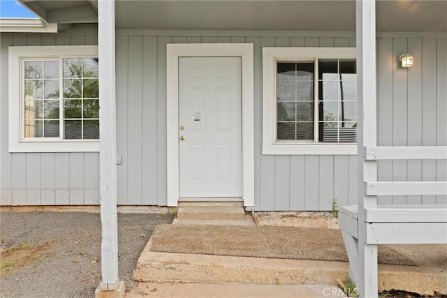 view of doorway to property