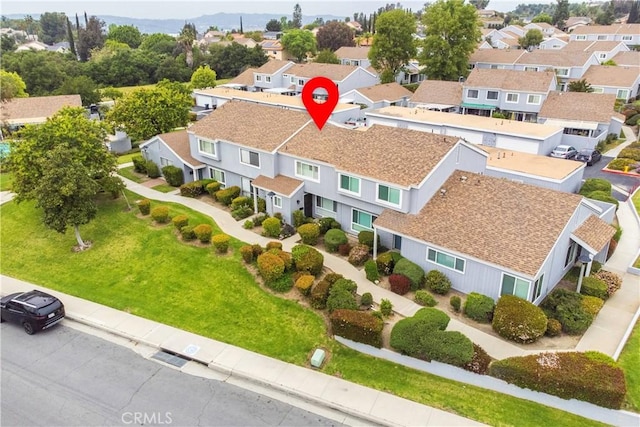 aerial view featuring a residential view