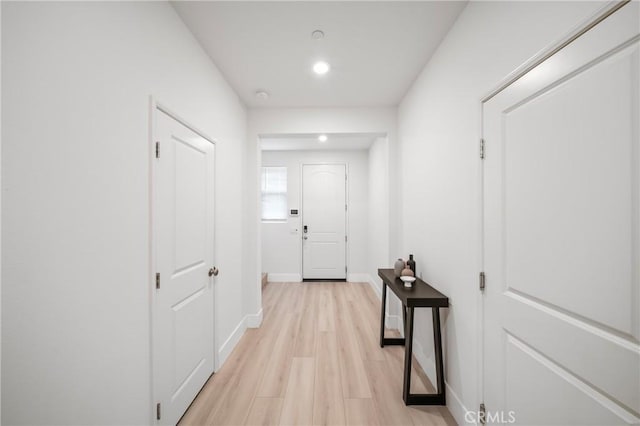 5313 Mariner Ln, Chino, CA 91710 - corridor with light wood-style floors, baseboards, and recessed lighting